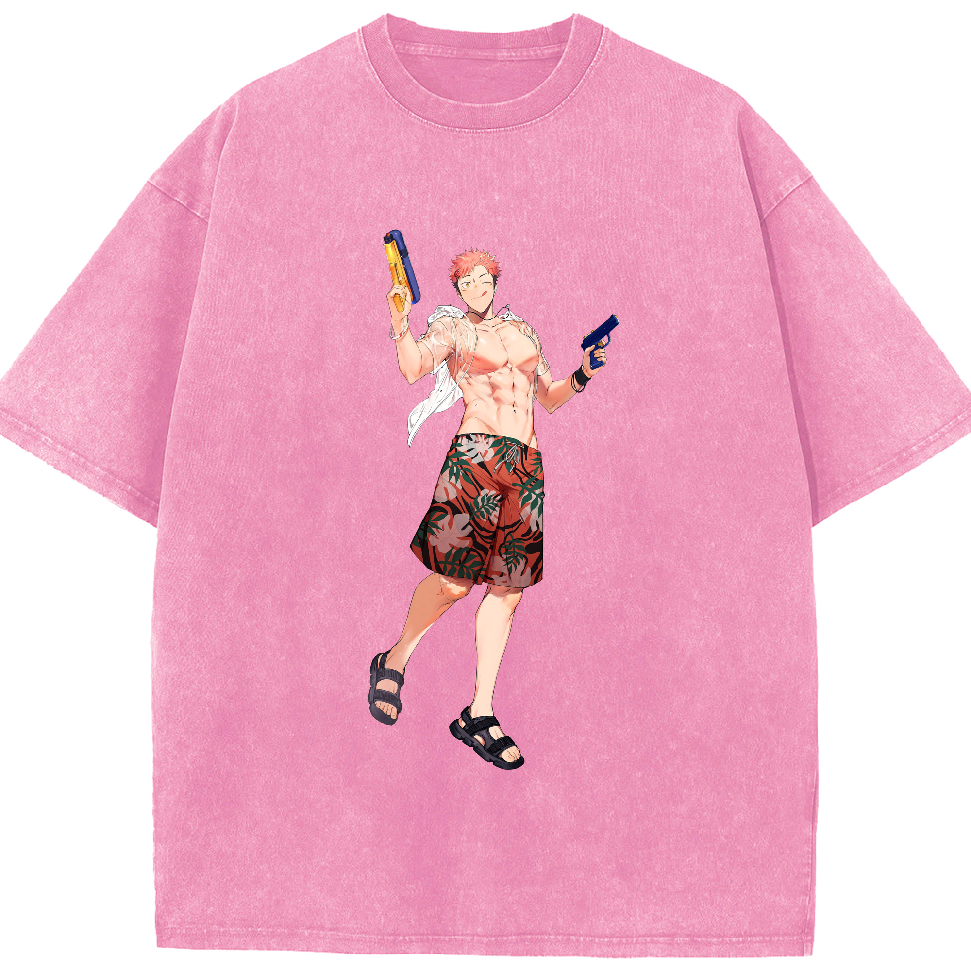 （画像用） 呪術廻戦 Jujutsu Kaisen 綿100% ヴィンテージ風 半袖Tシャツ（フロントプリント）